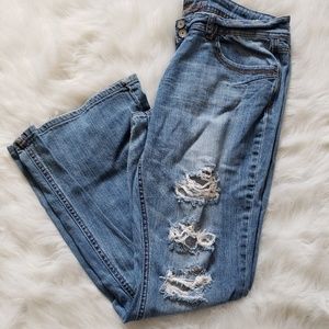 Juniors Ripped Jean's Size 15 Almost Famous